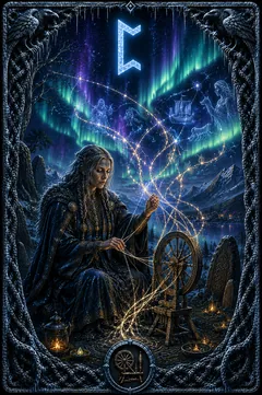 Perthro rune card