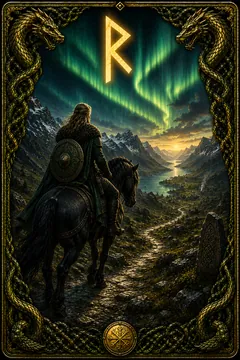 Raidho rune card