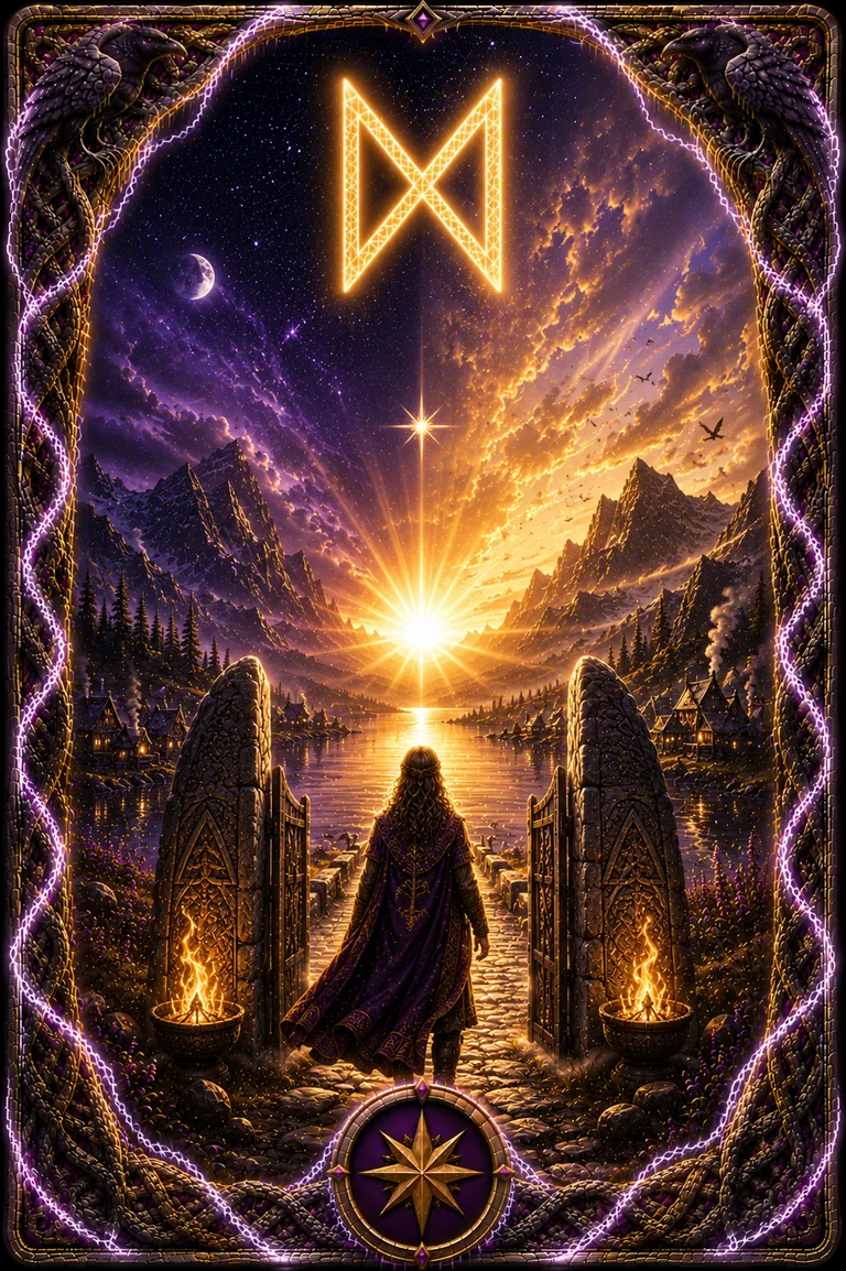Dagaz rune card from the ICE WHISPERS deck